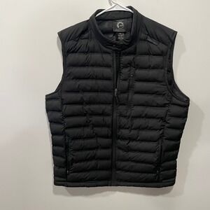 Can-Am BRP Mens Puffer Vest Black Insulated Full Zip Sleeveless Jacket Large